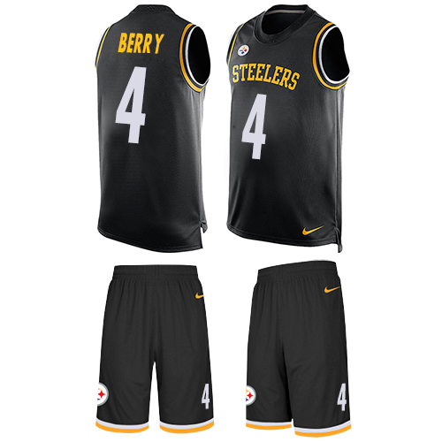 Men's Limited Jordan Berry Nike Jersey Black - #4 Tank Top Suit NFL Pittsburgh Steelers